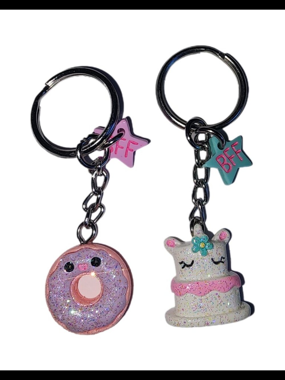5/$10 - Donut & Unicorn Cake BFF Keychain